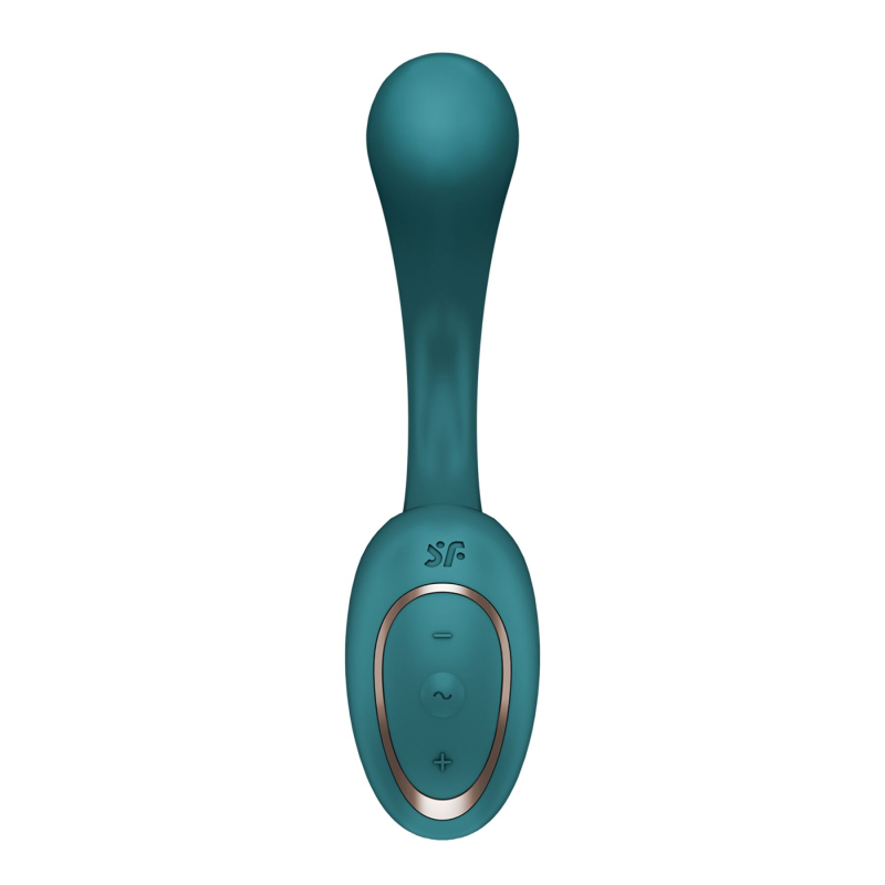 Вагінально-кліторальний вібратор з 2 моторами Satisfyer G for Goddess 2, зелений колір