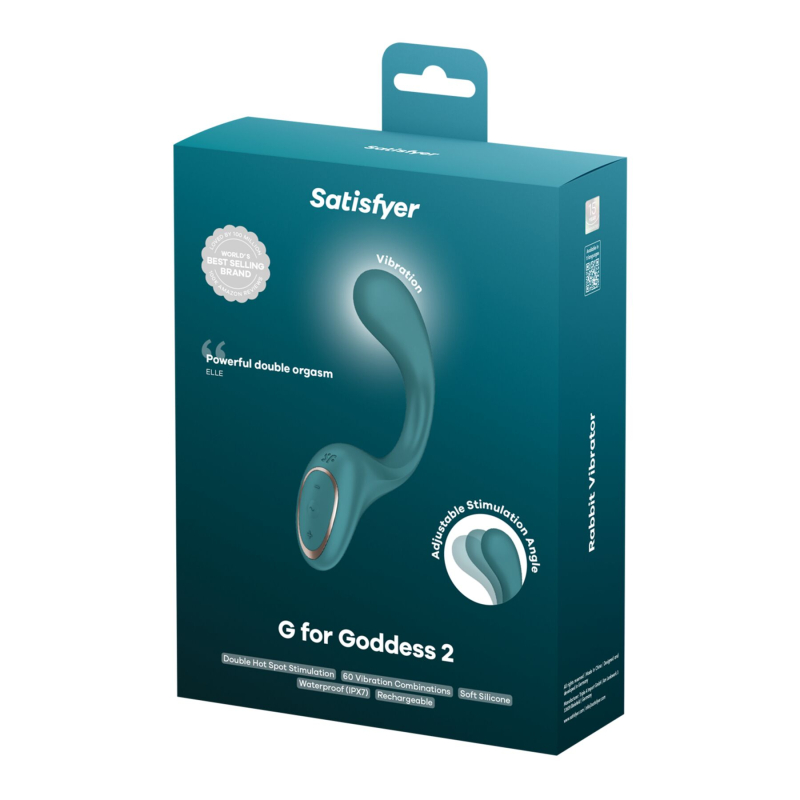 Вагінально-кліторальний вібратор з 2 моторами Satisfyer G for Goddess 2, зелений колір