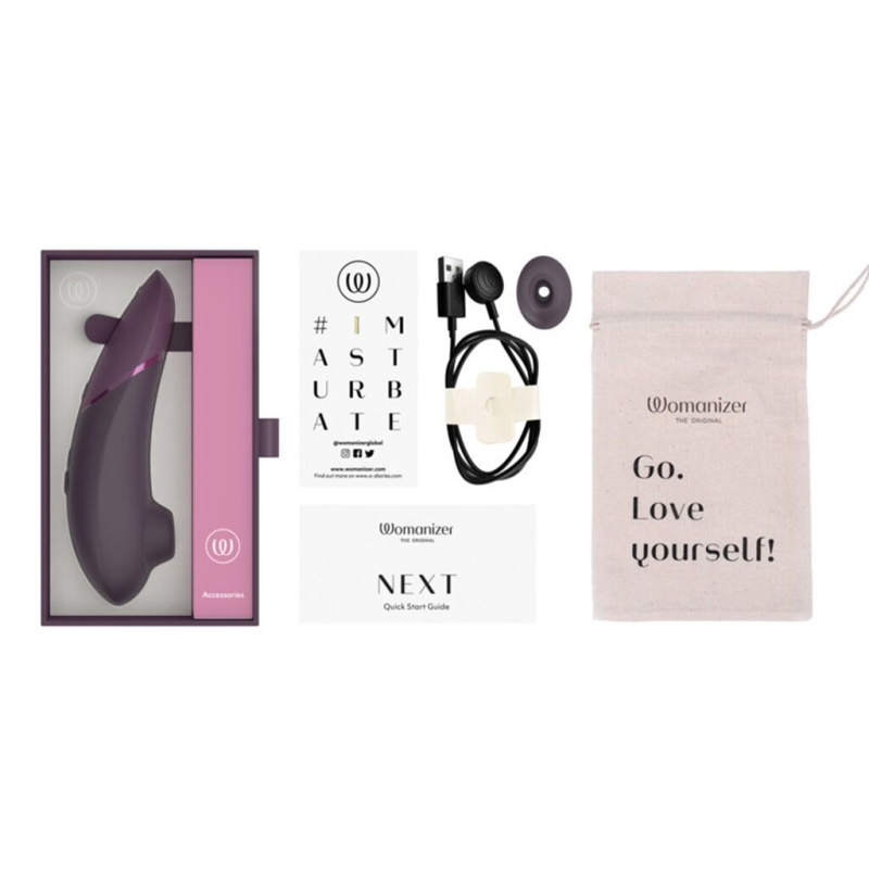 Вакуумний кліторальний стимулятор – Womanizer Next Dark Purple, 3D Pleasure Air, 14 рівнів інтенсивності