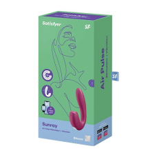 Вакуумний смарт-вібратор – Satisfyer Sunray Berry – 4 положення стовбура, синхронізація зі смартфоном