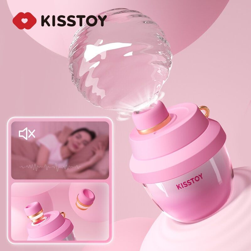 Вакуумний стимулятор-брелок – KISSTOY Kiss Pods – 5 рівнів, Turbo-режим, 2 насадки