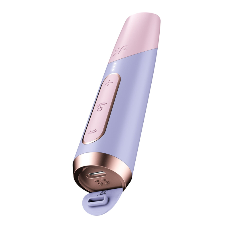 Вакуумний стимулятор – Satisfyer Bold Kiss Violet, магнітна технологія 3D Air Pulse, 30 режимів
