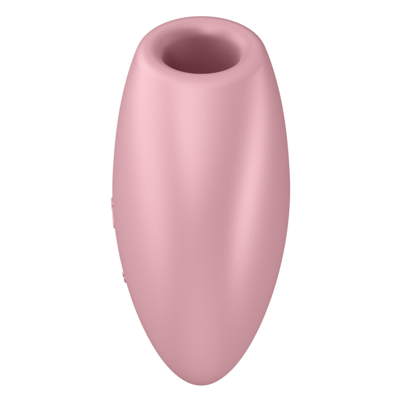 Вакуумний стимулятор-серце – Satisfyer Cutie Heart Light Red з вібрацією – 12 режимів вібрацій, 11 вакуумних режимів