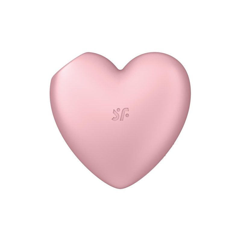 Вакуумний стимулятор-серце – Satisfyer Cutie Heart Light Red з вібрацією – 12 режимів вібрацій, 11 вакуумних режимів