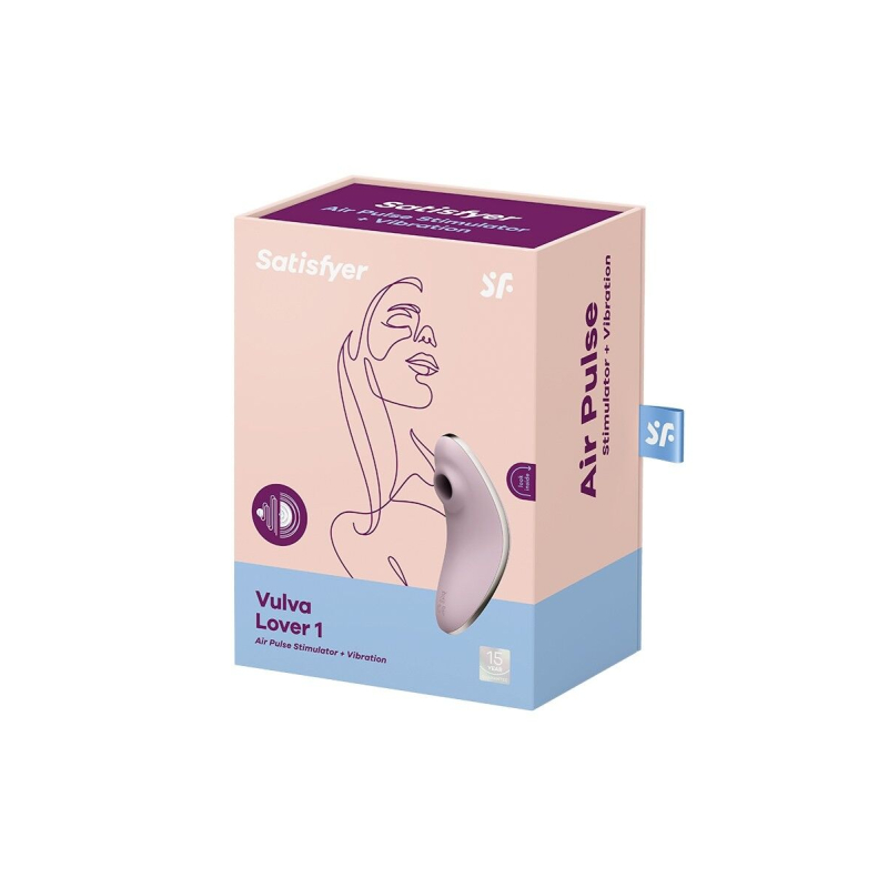 Вакуумний стимулятор + вібратор 2в1 – Satisfyer Vulva Lover 1 Violet – 11 вакуумів, 10 різновидів вібрації