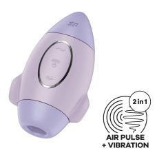 Вакуумний стимулятор з вібрацією – Satisfyer Mission Control Violet – 2 незалежні мотори