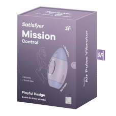 Вакуумный стимулятор с вибрацией – Satisfyer Mission Control Violet – 2 независимых мотора