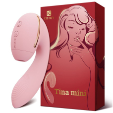 Вакуумний вагінально-кліторальний вібратор – KISSTOY Tina Mini Pink – 3 режими вакууму та 10 режимів вібрації
