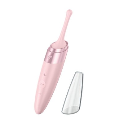 Вібратор для клітора – Satisfyer Twirling Delight Rose – 8 режимів, 40 комбінацій вібрацій, магнітна зарядка