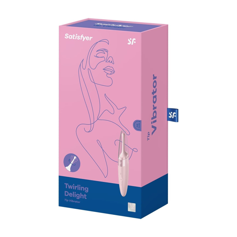 Вібратор для клітора – Satisfyer Twirling Delight Rose – 8 режимів, 40 комбінацій вібрацій, магнітна зарядка