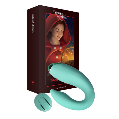 Вібратор для пар – FairyGasm PleasureBerry Green – кейс для зарядки, пульт управління, 10 режимів