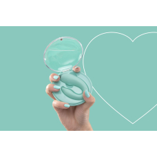 Вібратор для пар – FairyGasm PleasureBerry Green – кейс для зарядки, пульт управління, 10 режимів
