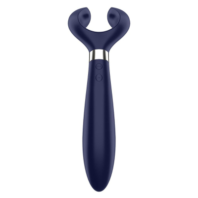 Вибратор для пар – Satisfyer Endless Fun Blue – 3 мотора, головка вращается на 180°, 100+ комбинаций