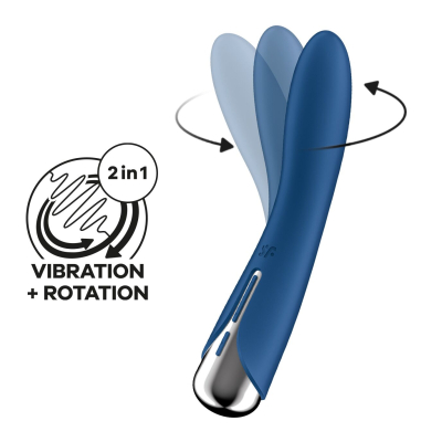 Вибратор для точки G с вращением ствола – Satisfyer Spinning Vibe 1 Blue – 2 мотора