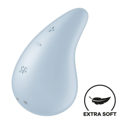 Вибратор для внешней стимуляции – Satisfyer Dew Drop Blue – 2 мотора, 12 режимов, точечное воздействие