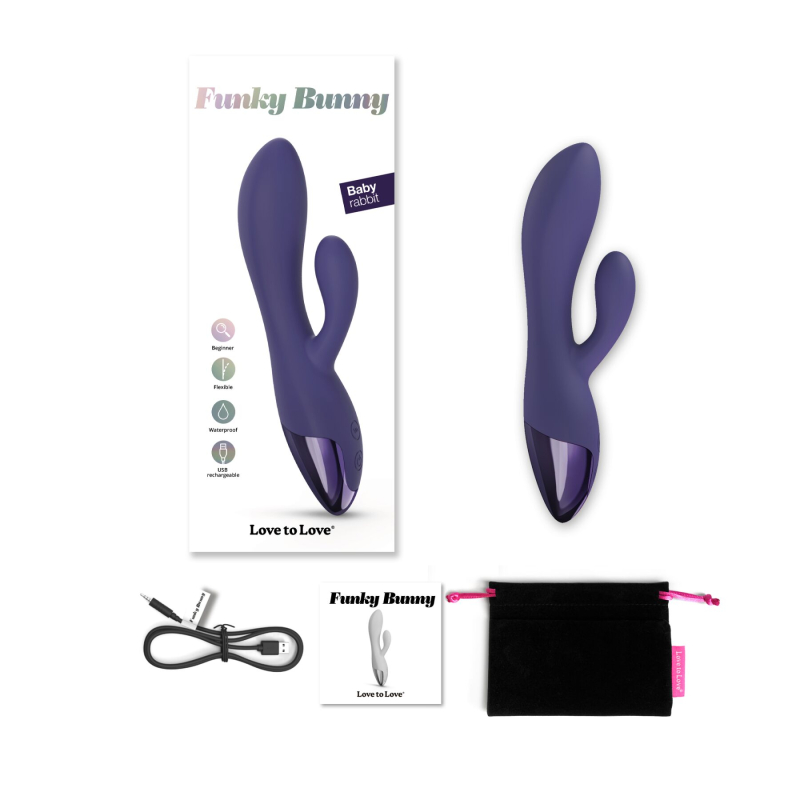 Вібратор-кролик – Love To Love FUNKY BUNNY Midnight Indigo – 10 режимів вібрації, 2 мотори
