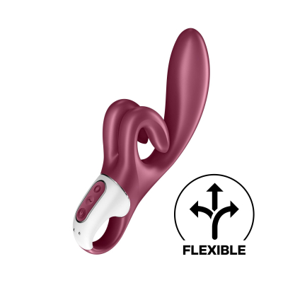 Вібратор-кролик з подвійним відростком – Satisfyer Touch Me Red – 3 мотори, гнучкий стовбур, 12 режимів