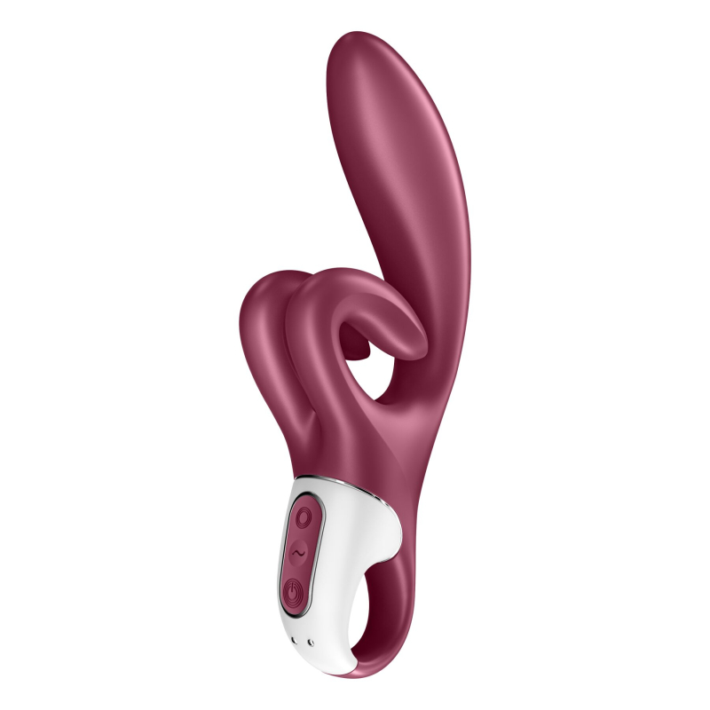 Вібратор-кролик з подвійним відростком – Satisfyer Touch Me Red – 3 мотори, гнучкий стовбур, 12 режимів