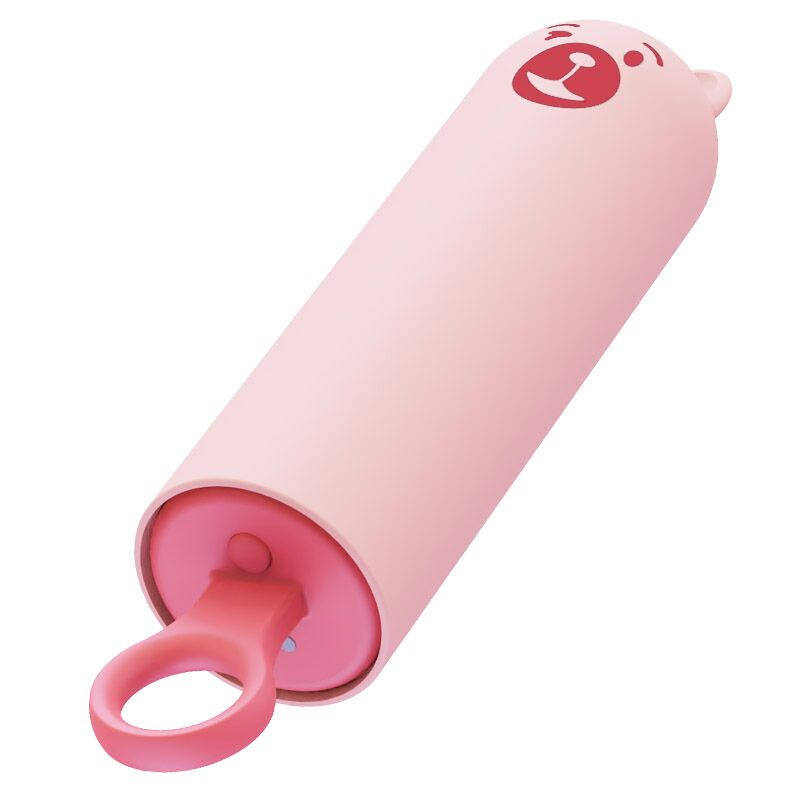 Вібратор "морозиво-ведмедик" – CuteVibe Teddy Pink – 10 режимів, знімна кришка