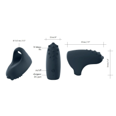 Вібратор на палець – Dorcel MAGIC FINGER Black – 3 швидкості, текстуровані кульки