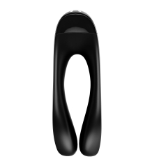 Вібратор на палець – Satisfyer Candy Cane Black – 12 режимів вібрації, великий діапазон використання