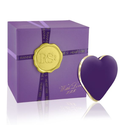 Вібратор-сердечко – RIANNE S Heart Vibe Purple – 3 рівні інтенсивності + 5 пульсацій + 2 мікси