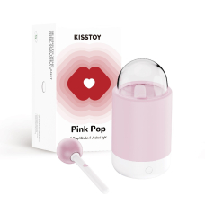 Вібратор-цукерка – KISSTOY Pink Pop – 10 режимів, зарядний кейсом з функцією нічничка