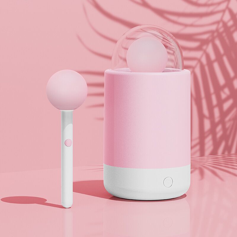 Вібратор-цукерка – KISSTOY Pink Pop – 10 режимів, зарядний кейсом з функцією нічничка