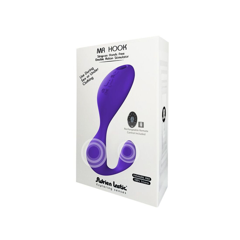 Вібратор у трусики Вагінально-кліторальний – Adrien Lastic Mr.Hook – пульт LRS
