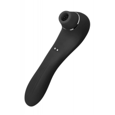 Вібратор + вакуумний стимулятор 2в1 – Alive Midnight Quiver Black – 10 вібро + 10 вакуумних режимів
