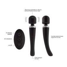 Вибромассажер микрофон – Dorcel Megawand Black – 20 вибро-режимов в сочетании с 8 уровнями интенсивности