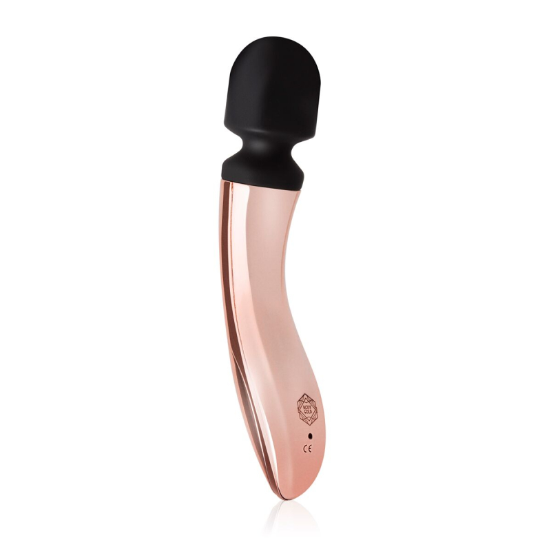 Вібромасажер з вигином та гнучкою головкою Rosy Gold Nouveau Curve Massager – потужний двигун, 10 режимів вібрації