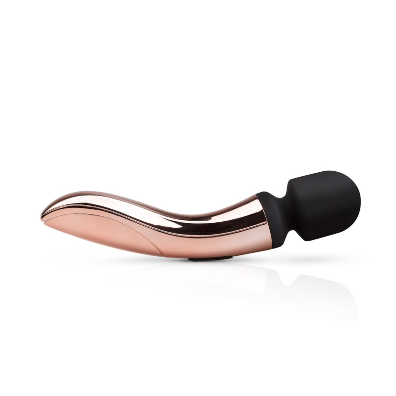 Вібромасажер з вигином та гнучкою головкою Rosy Gold Nouveau Curve Massager – потужний двигун, 10 режимів вібрації