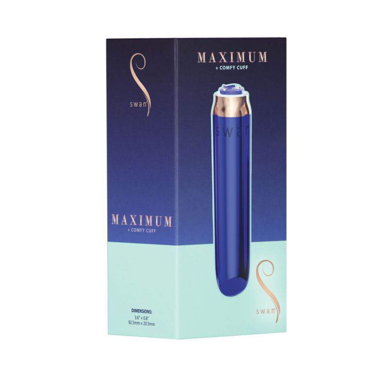 Вібропуля – Swan Maximum + Comfy Cuff Blue – 1 вібро режим із плавним регулюванням інтенсивності