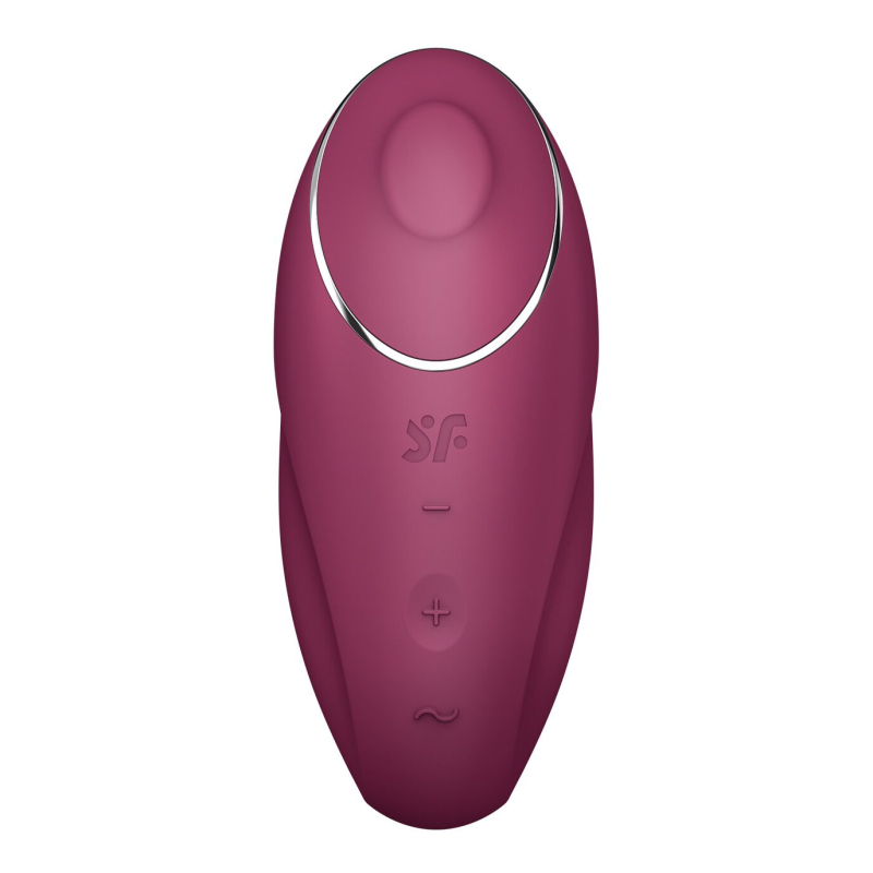 Вібростимулятор-пульсатор – Satisfyer Tap & Climax 1 Red – 11 віброрежимів + пульсації