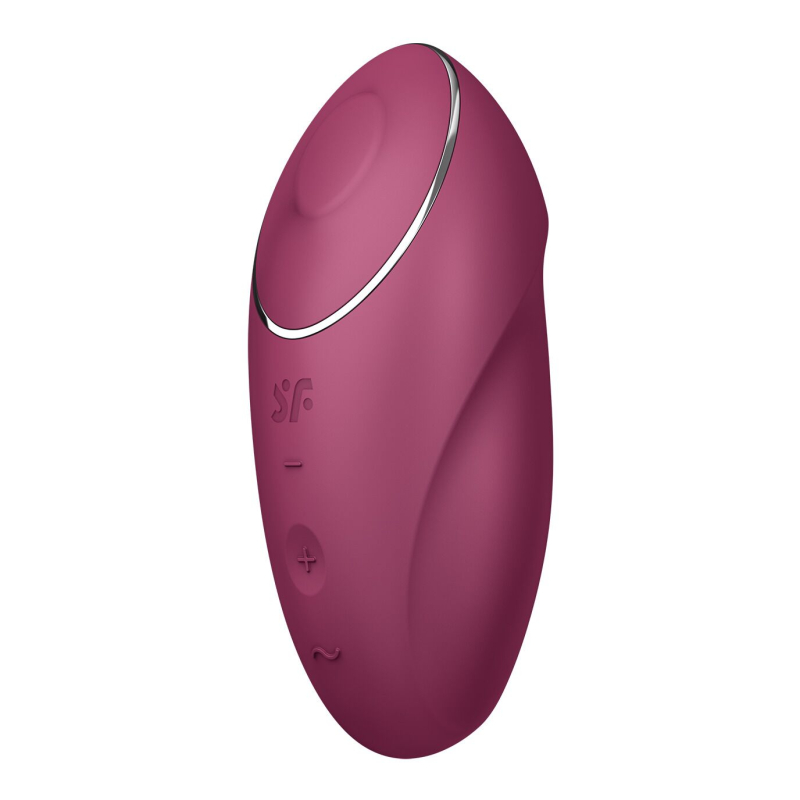 Вібростимулятор-пульсатор – Satisfyer Tap & Climax 1 Red – 11 віброрежимів + пульсації