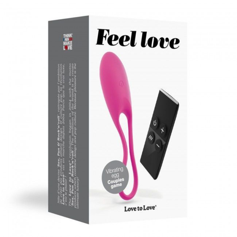 Віброяйце – Love To Love Feel Love Pink – пульт ДК, 10 режимів, 5 інтенсивностей