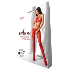 Відкритий бодістокінг Passion BS080 червоний