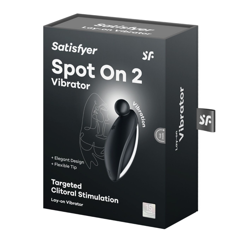 Внешний вибратор – Satisfyer Spot On 2 Black – гибкий отросток, 12 режимов
