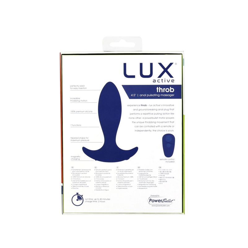 Анальная пробка с пульсацией Lux Active – Throb – 4.5
