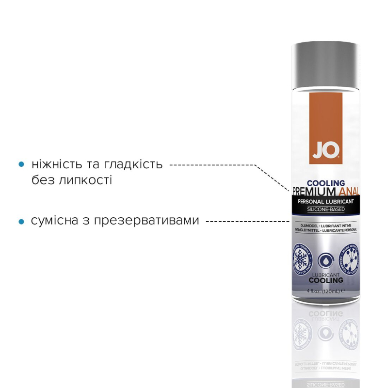 Анальная смазка JO ANAL PREMIUM – COOLING (120 мл) охлаждающая, на силиконовой основе