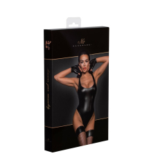 Боді Noir Handmade F244 Powerwetlook body with high cut bottom hem – S