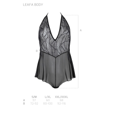 Боді Passion LEAFA BODY Чорний L/XL – ECO Passion