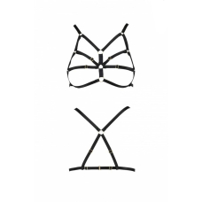 Бюстгальтер–стрепи Passion Exclusive ARMANDA BRA S/M, чорний колір