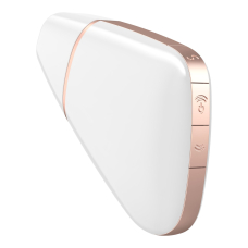 Cмарт вакуумний кліторальний стимулятор Satisfyer Love Triangle White – дистанційне керуванням на відстані з телефона