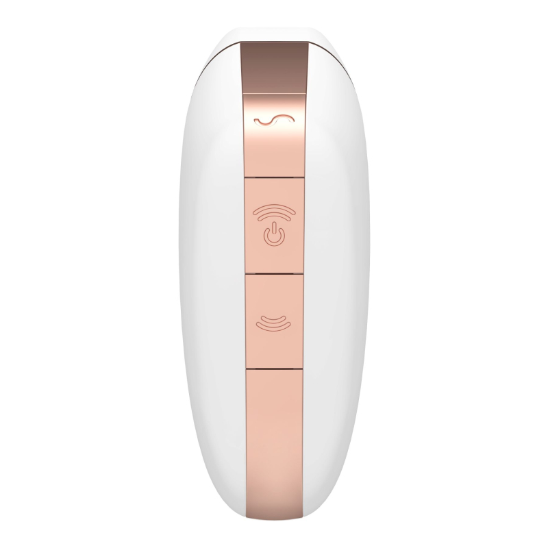 Смарт вакуумный клиторальный стимулятор Satisfyer Love Triangle White – дистанционное управление на расстоянии с телефона
