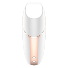 Смарт вакуумный клиторальный стимулятор Satisfyer Love Triangle White – дистанционное управление на расстоянии с телефона