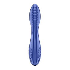 Двосторонній скляний дилдо Satisfyer Dazzling Crystal 2 Blue – довжина 18 см