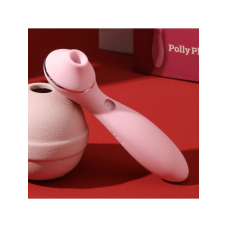 Двосторонній вакуумний вібратор – KISTOY Polly Plus Pink – 10 вібро-режимів, 7 ритмічних шаблонів, 3 вакуумних режими