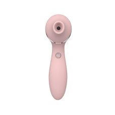 Двосторонній вакуумний вібратор – KISTOY Polly Plus Pink – 10 вібро-режимів, 7 ритмічних шаблонів, 3 вакуумних режими
